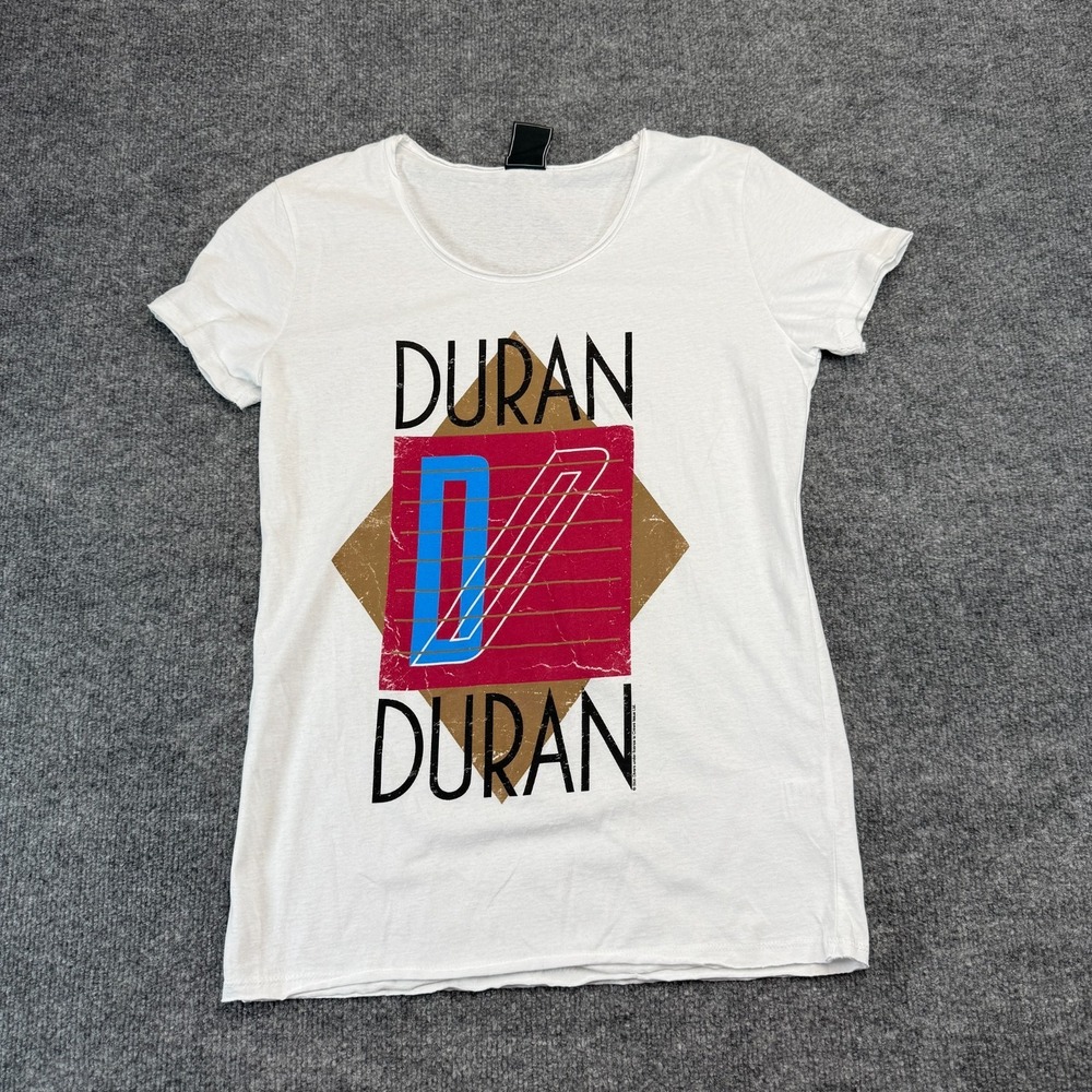 Amplified Duran Duran Shirt Women XL Fits Small S Scoop Neck Graphic Rock Tee 20